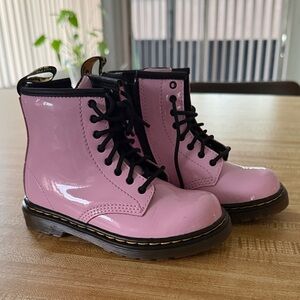 Dr. Martens Kids Pink Lace-Up Boots